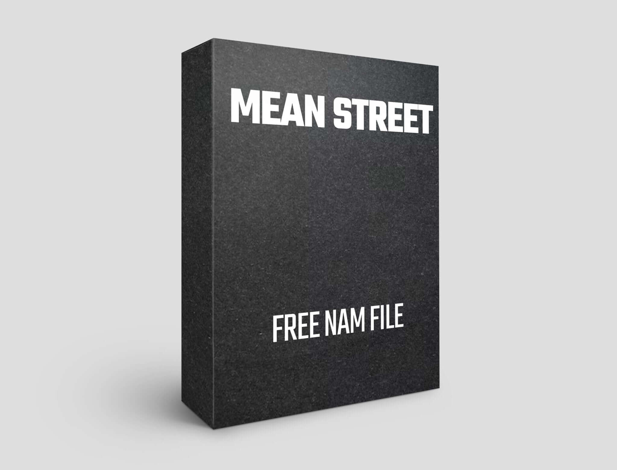 Mean Street Free NAM file for Valeton GP-5 preset download, showcasing a sleek black design.