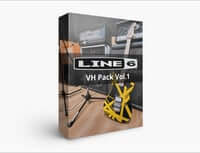 Line 6 VH Pack Vol. 1 box showcasing presets inspired by Van Halen's legendary sound.